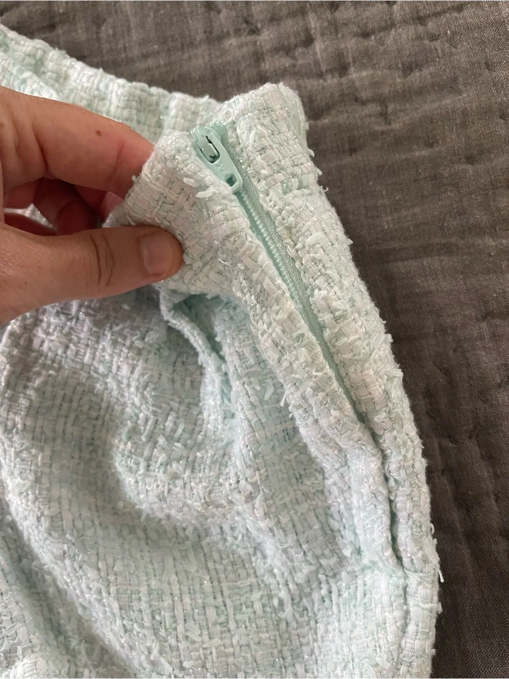 Janie and Jack Light Mint Boucle Tweed Shorts Blue Green Sz 3 Preppy Easter